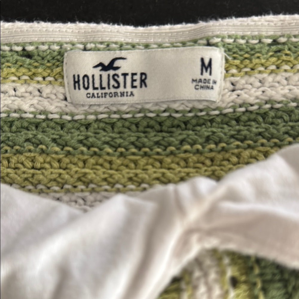 Hollister Green and White Knit Halter Top - Picture 2 of 6